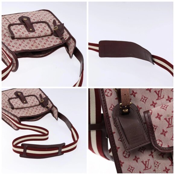 LOUIS VUITTON Monogram Mini Besace Mary Kate Bag Red M92321 LV Auth SW1479 - Picture 16 of 16